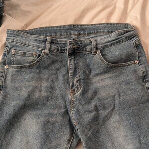 Qazel Vorrlon Men's Blue Skinny Jeans Stretch Washed Slim Fit Pencil Pants